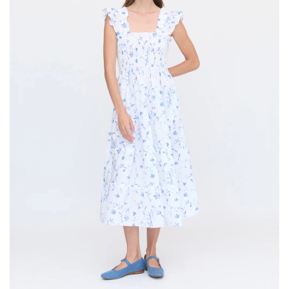 NWT XS Hill House Ellie Nap Dress in Blue Botanical